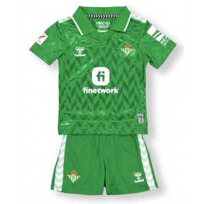 Real Betis Replika Babytøj Udebanesæt Børn 2023-24 Kortærmet (+ Korte bukser)